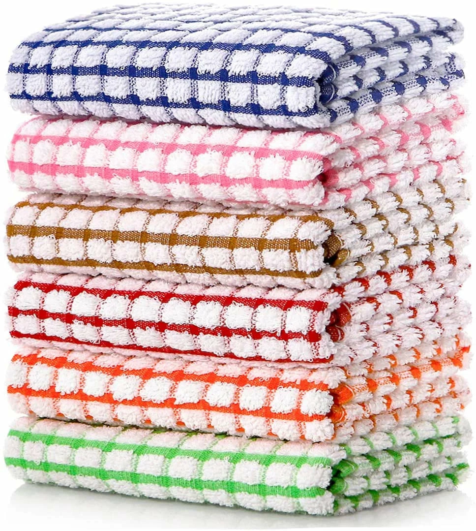 Kitchen & Dining |  Kitchen Dish Towels, 16 Inch X 25 Inch Bulk Cotton Kitchen Towels And Dishcloths Set, 6 Pack Dish Cloths For Washing Dishes Dish Rags For Drying Dishes Kitchen Wash Clothes And Dish Towels Home Decor & Cleaning Kitchen & Dining