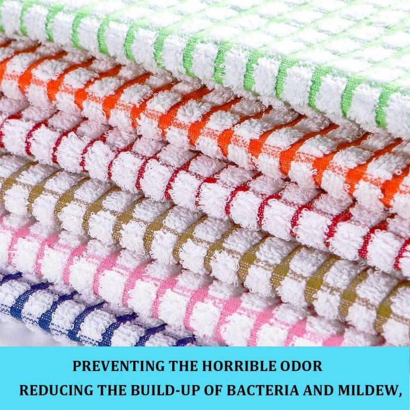 Kitchen & Dining |  Kitchen Dish Towels, 16 Inch X 25 Inch Bulk Cotton Kitchen Towels And Dishcloths Set, 6 Pack Dish Cloths For Washing Dishes Dish Rags For Drying Dishes Kitchen Wash Clothes And Dish Towels Home Decor & Cleaning Kitchen & Dining