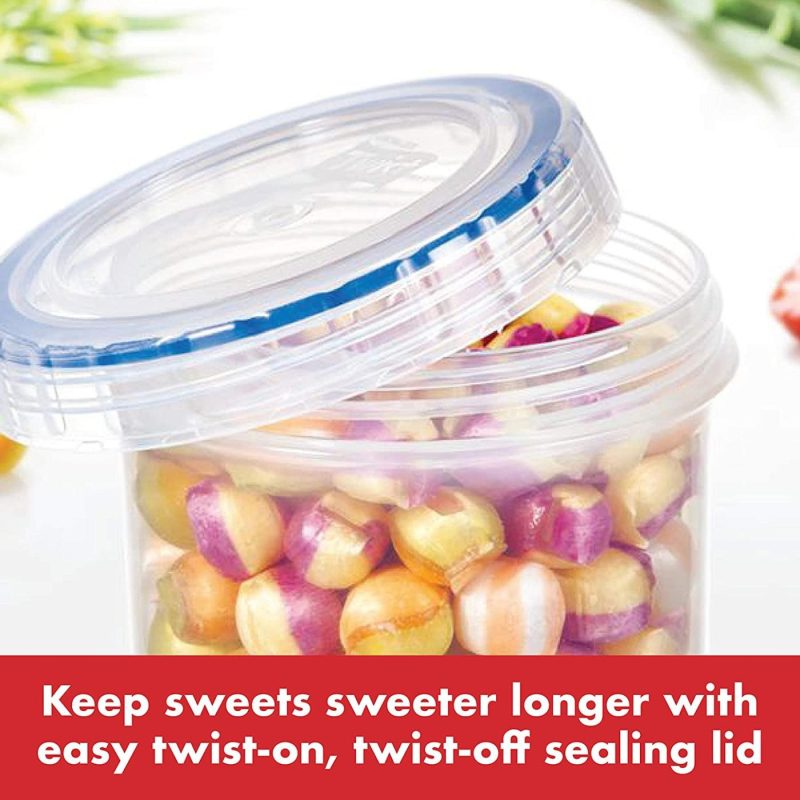 Kitchen & Dining |  Lock & Lock Easy Essentials Twist Food Storage Lids/Airtight Containers, Bpa Free, Short – 5 Oz – For Candies, Clear Home Decor & Cleaning Kitchen & Dining