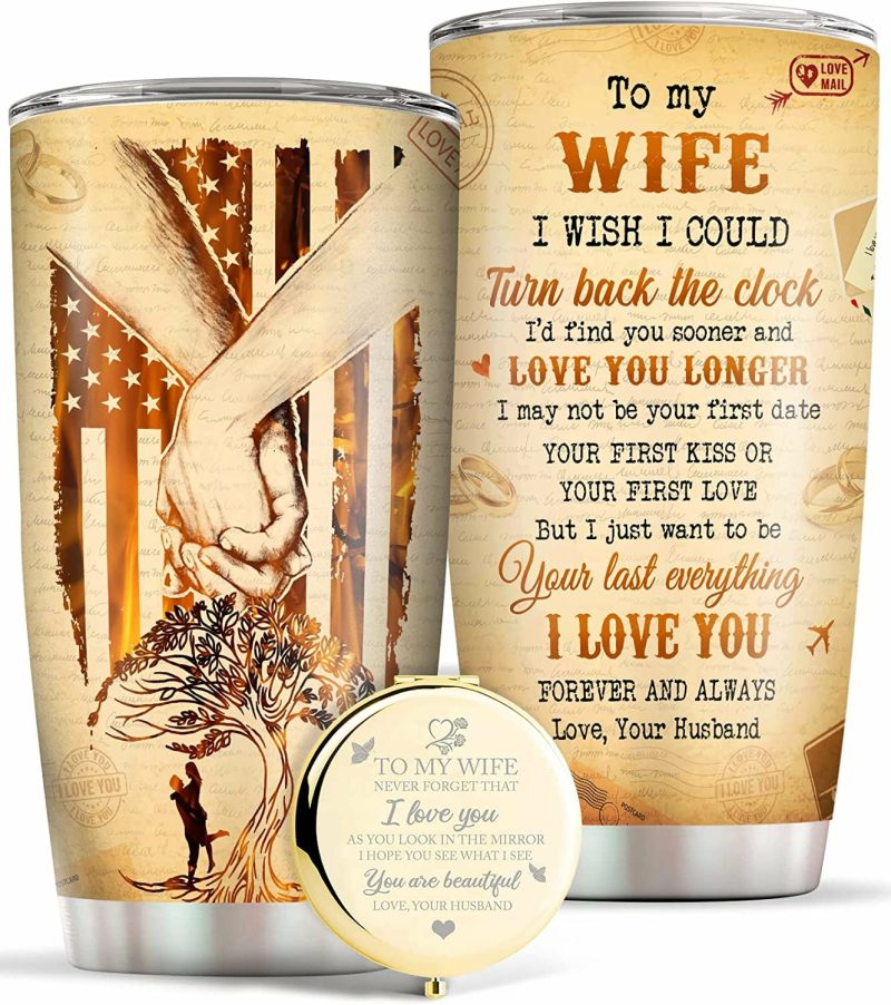 Kitchen & Dining |  Love You More Keychain & Travel Coffee Mug Stainless Steel Tumbler 20Oz Home Decor & Cleaning 365FURY