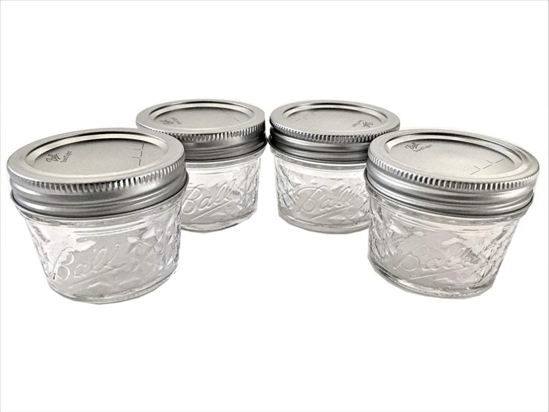 Kitchen & Dining |  Mason Jelly Jars-4 Oz. Each – Quilted Crystal Style 8 Pcs Cookware 8