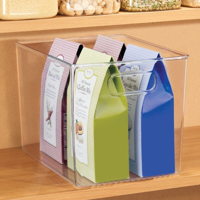 Kitchen & Dining |  Mdesign Plastic Food Storage Container Bin With Handles – For Kitchen, Pantry, Cabinet, Fridge, Freezer Home Decor & Cleaning Kitchen & Dining