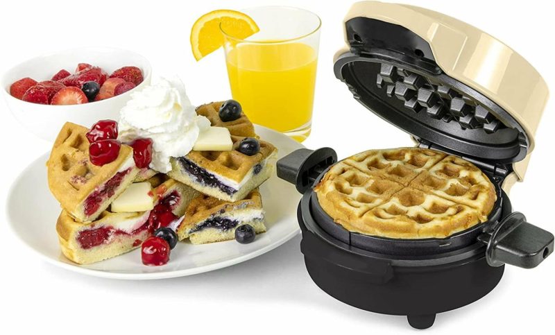 Kitchen & Dining |  Mini Personal Electric Waffle Make Home Decor & Cleaning Aqua