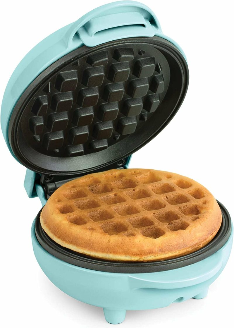 Kitchen & Dining |  Mini Personal Electric Waffle Make Home Decor & Cleaning Aqua