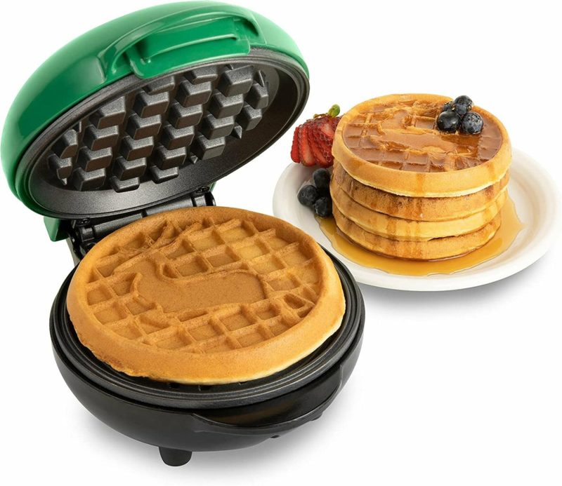 Kitchen & Dining |  Mini Personal Electric Waffle Make Home Decor & Cleaning Aqua