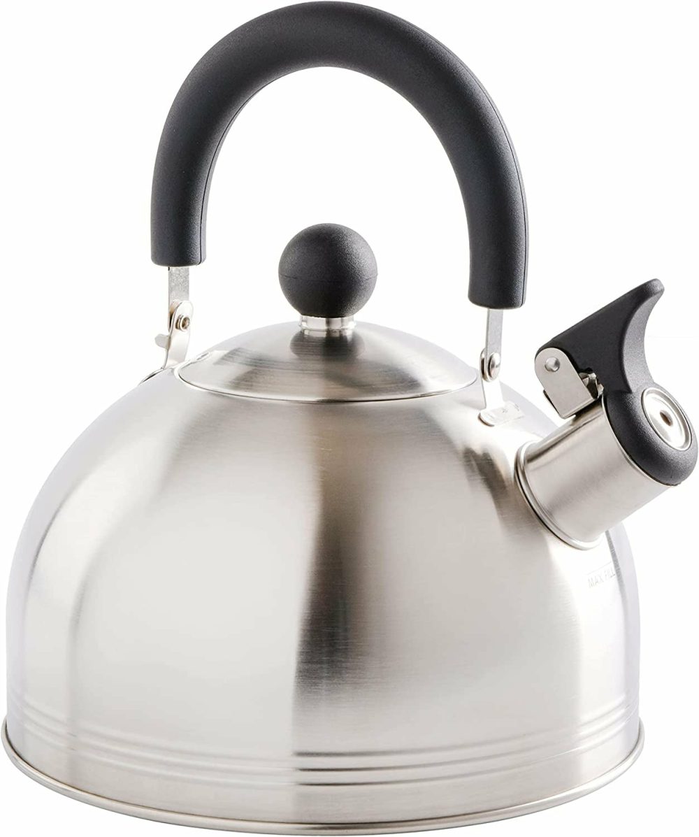 Kitchen & Dining |  Mr. Coffee Carterton Stainless Steel Whistling Tea Kettle, 1.5-Quart Cookware Brushed Satin