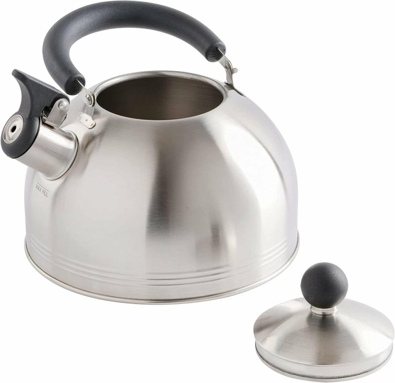 Kitchen & Dining |  Mr. Coffee Carterton Stainless Steel Whistling Tea Kettle, 1.5-Quart Cookware Brushed Satin