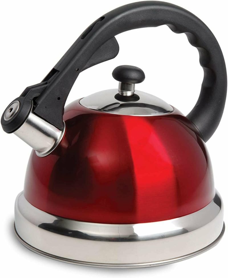 Kitchen & Dining |  Mr. Coffee Carterton Stainless Steel Whistling Tea Kettle, 1.5-Quart Cookware Brushed Satin