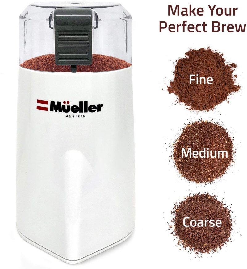 Kitchen & Dining |  Mueller Austria Hypergrind Precision Electric Spice/Coffee Grinder Mill With Large Grinding Capacity And Hd Motor Also For Spices, Herbs, Nuts, Grains, White Coffee, Tea & Espresso Appliances Coffee, Tea & Espresso Appliances