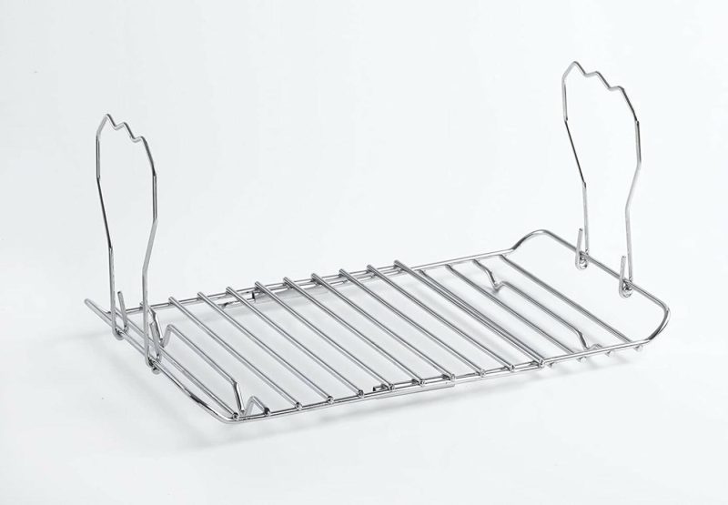 Kitchen & Dining |  Nifty Expandable Roasting Rack – Easy-Grip Handles, Multipurpose Cooking Accessory, Chrome-Plated Steel, Dishwasher Safe, Heavy-Duty Design For Turkey, Ham, Goose, Or Roast Cookware Cookware