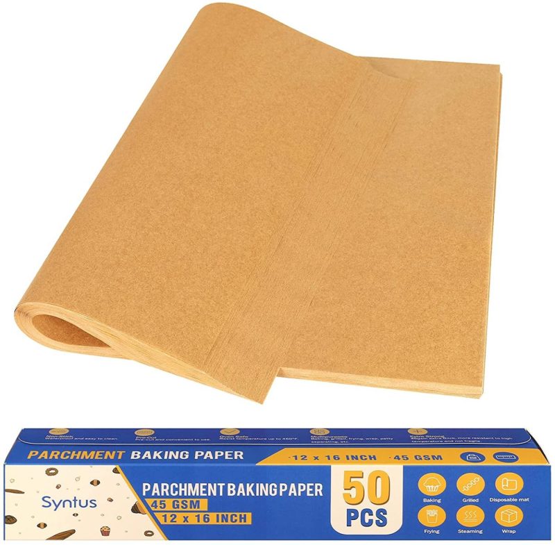 Kitchen & Dining |  Parchment Paper Sheets Non-Stick Precut 12 X 16 Inch Unbleached Baking Papers For Cookies Steaming Bread Cup Cake Grilling Air Fryer Bakeware Bakeware