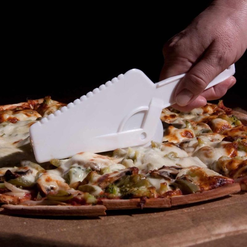 Kitchen & Dining |  Party Essentials Hard Plastic Pizza Cutter/Server, White Home Decor & Cleaning Kitchen & Dining