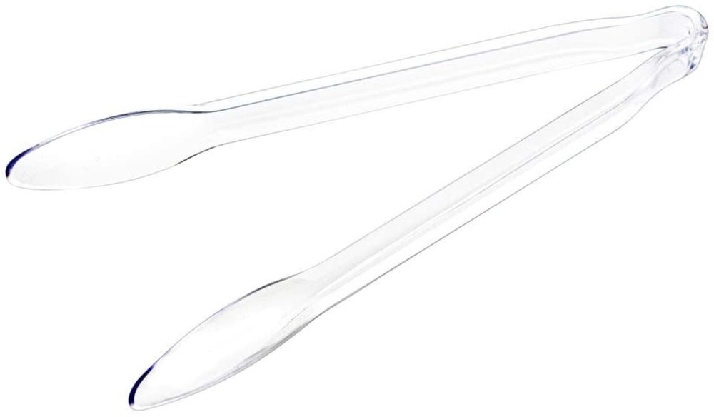 Kitchen & Dining |  Plastic Salad Tongs | Clear | 2 Pcs. Home Decor & Cleaning Blue Sky