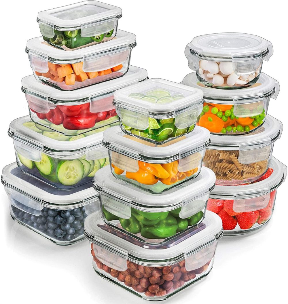 Kitchen & Dining |  Prep Naturals Glass Storage Containers With Lids (13-Pack) – Glass Food Storage Containers Airtight Home Decor & Cleaning Kitchen & Dining