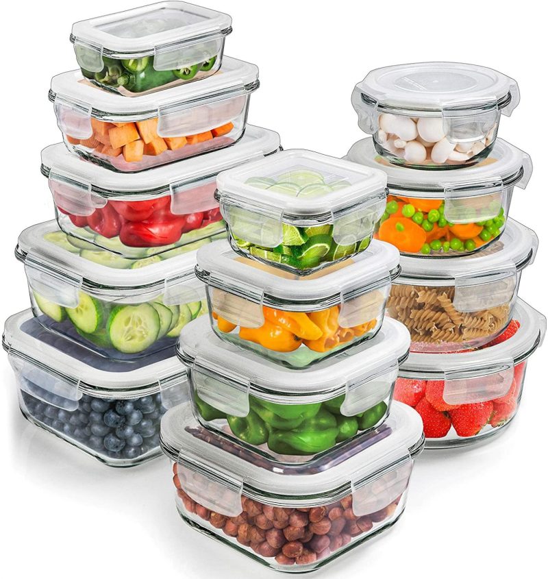 Kitchen & Dining |  Prep Naturals Glass Storage Containers With Lids (13-Pack) – Glass Food Storage Containers Airtight Home Decor & Cleaning Kitchen & Dining