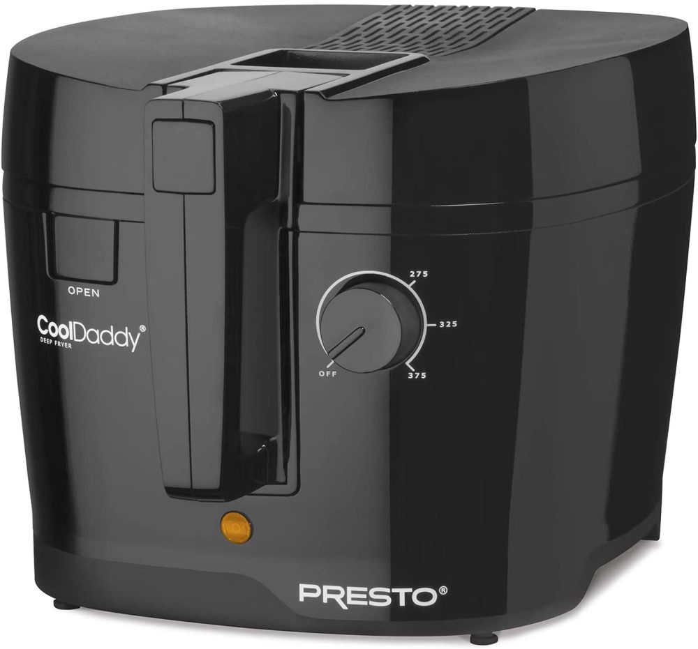 Kitchen & Dining |  Presto 05442 Cooldaddy Cool-Touch Deep Fryer – Black Home Decor & Cleaning black