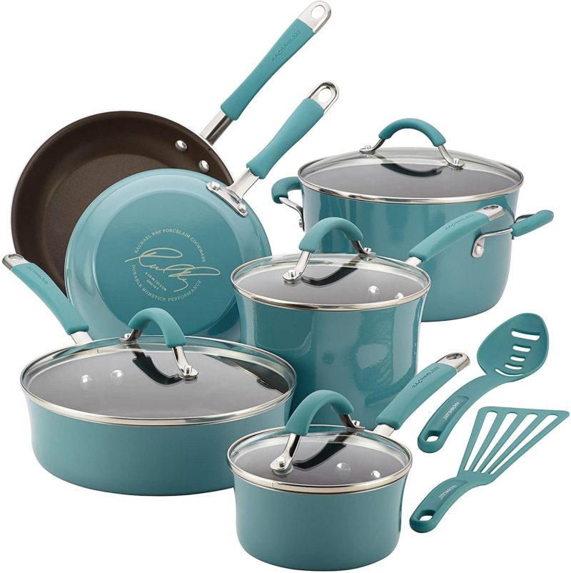 Kitchen & Dining |  Rachael Ray Cucina Nonstick Cookware Pots And Pans Set, 12 Piece, Mushroom Brown Cookware Cookware