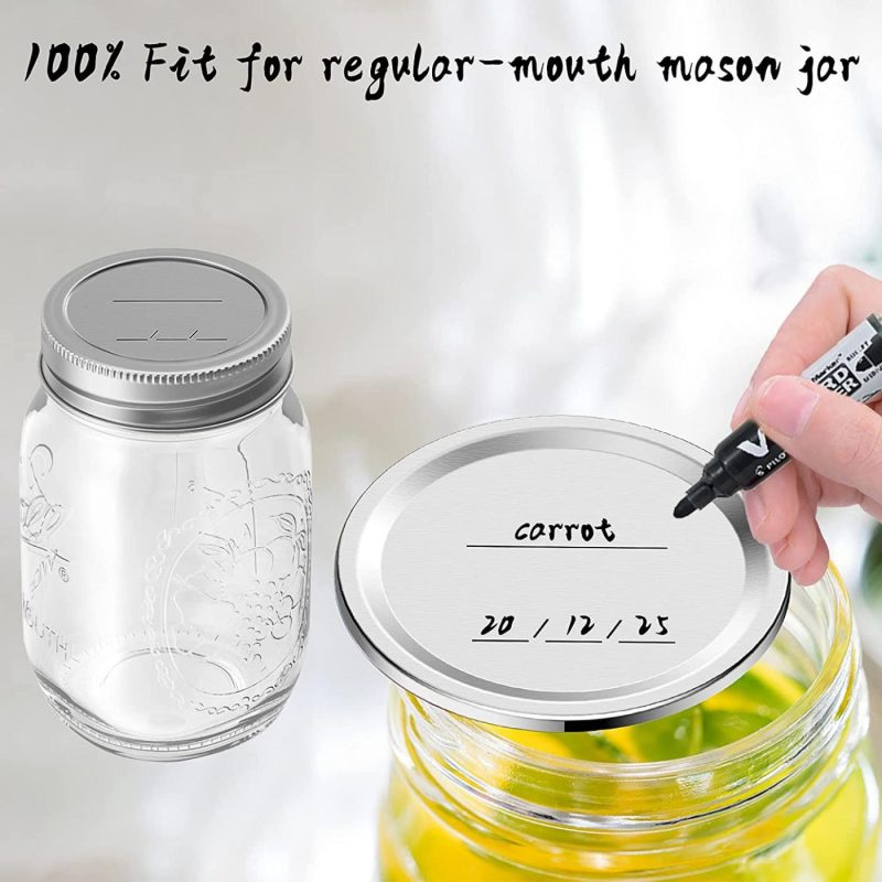 Kitchen & Dining |  Regular Mouth Canning Lids, Enouvos 100-Count Canning Lids, Split-Type Lids For Mason Jar Regular Canning Lids Bulk,100% Fit And Airtight For Regular Mouth Jars (70Mm Regular Mouth(100 Lids)) Cookware Cookware