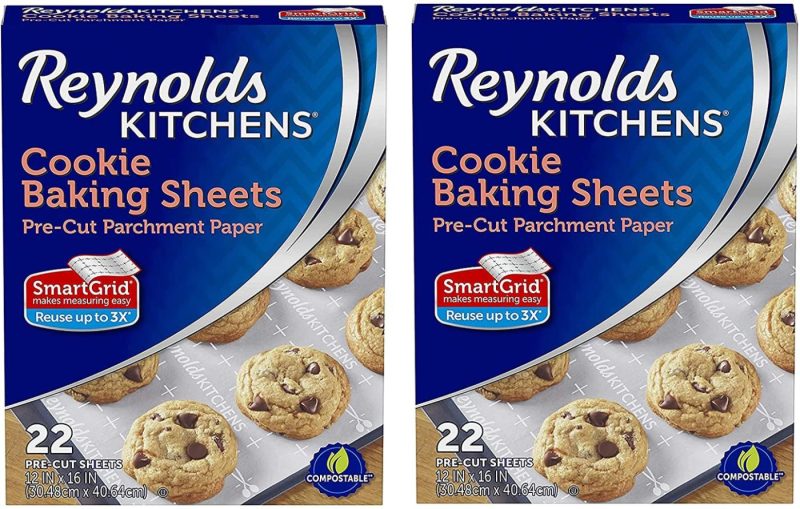 Kitchen & Dining |  Reynolds Kitchens Cookie Baking Sheets, Pre-Cut Parchment Paper, 22 Sheets Bakeware Bakeware