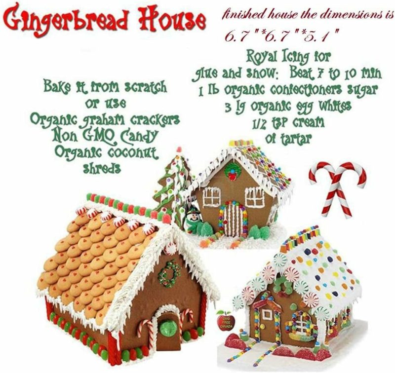 Kitchen & Dining |  Set Of 10 – Gingerbread House Cookie Cutter Set, Bake Your Own Small Christmas House Kit, Chocolate House, Haunted House, Gift Box Packaging Bakeware Bakeware