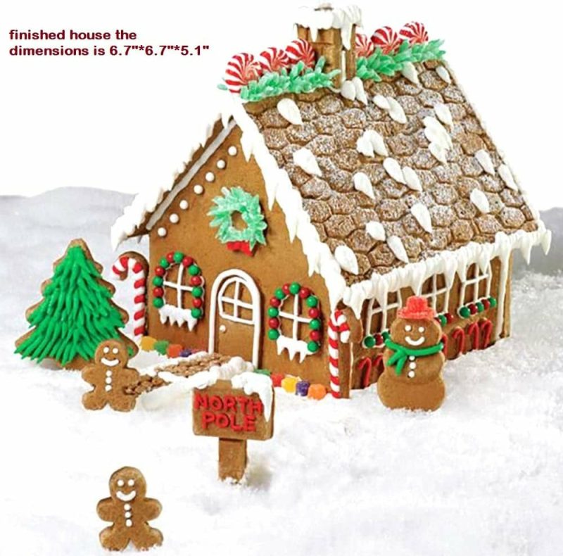 Kitchen & Dining |  Set Of 10 – Gingerbread House Cookie Cutter Set, Bake Your Own Small Christmas House Kit, Chocolate House, Haunted House, Gift Box Packaging Bakeware Bakeware