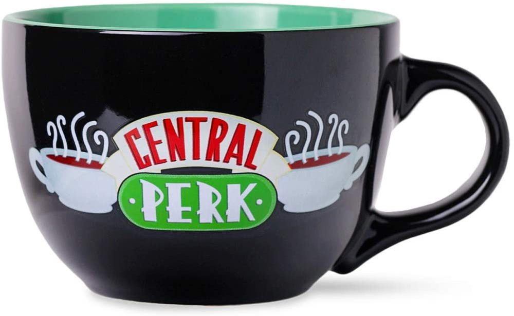 Kitchen & Dining |  Silver Buffalo Friends Central Perk Black Ceramic Mug Oversized For Coffee, Soup, 24 Ounces Dining & Entertaining 20 Ounce - Friends Frame