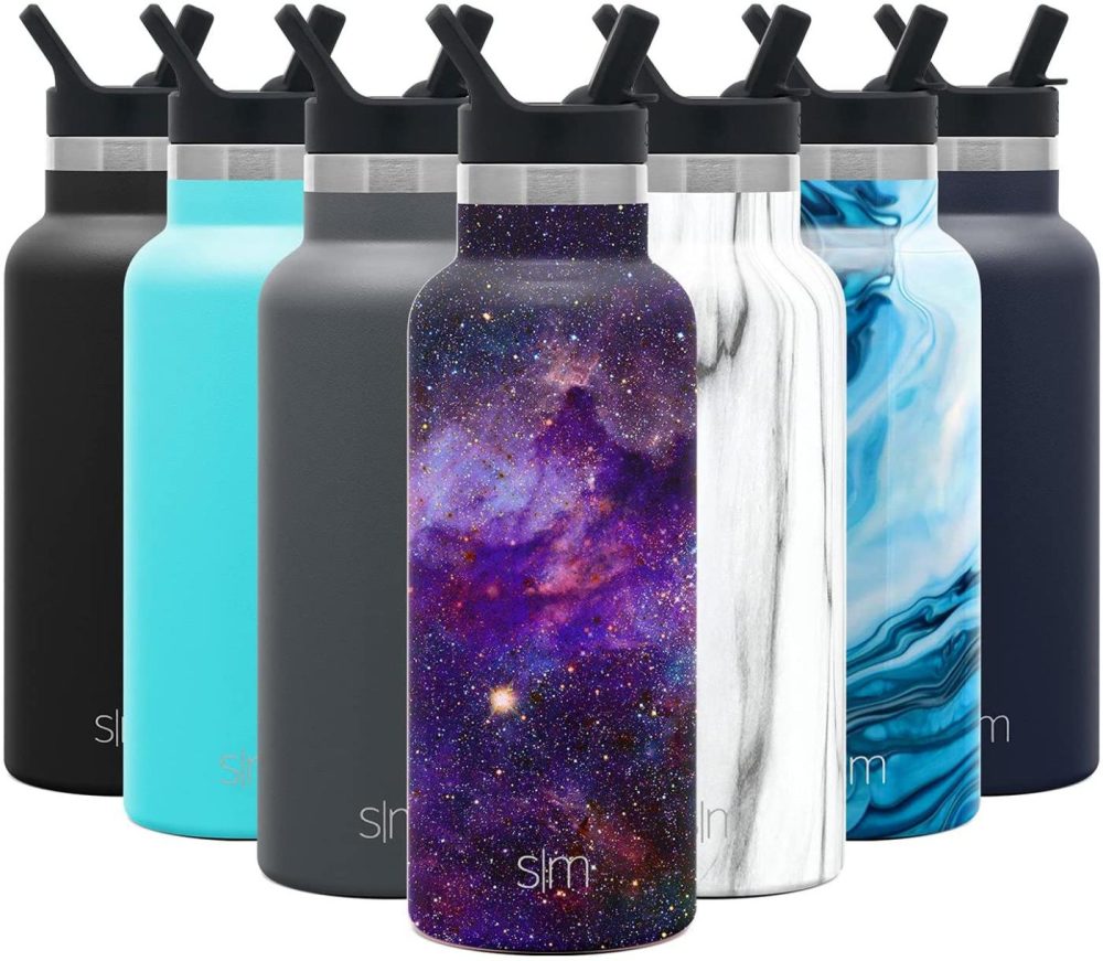 Kitchen & Dining |  Simple Modern Insulated Water Bottle With Straw Lid Reusable Ascent Narrow Standard Mouth Flask, Pattern: Nebula, 17Oz Home Decor & Cleaning Kitchen & Dining