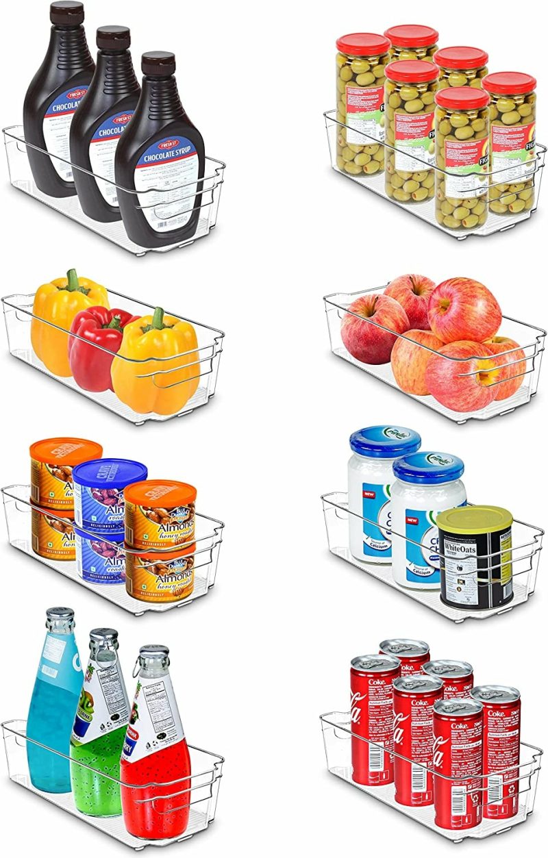 Kitchen & Dining |  Small Pantry Organizer – Set Of 4 Refrigerator Organizer Bins-Bpa Free Fridge Organizer For Freezers, Kitchen Countertops And Cabinets Home Decor & Cleaning Kitchen & Dining