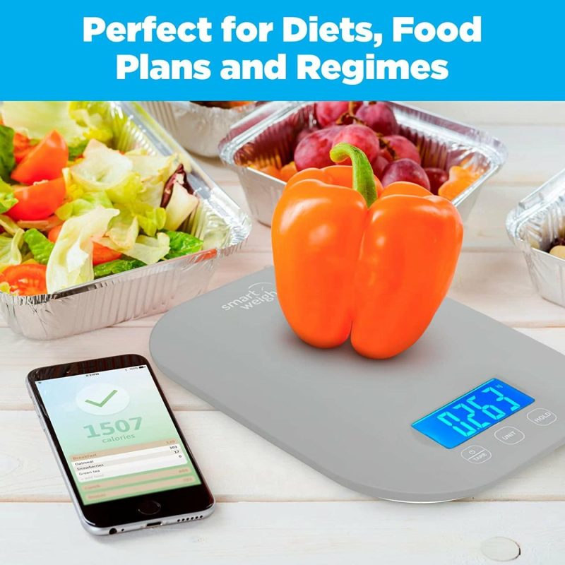 Kitchen & Dining |  Smart Weigh 11 Lb. Digital Kitchen Food Scale, Mechanical Accurate Weight Scale With 5-Unit Modes, Grams And Ounces For Weight Loss,Weighing Ingredients, Dieting, Keto Cooking , Meal Prep And Baking Home Decor & Cleaning black