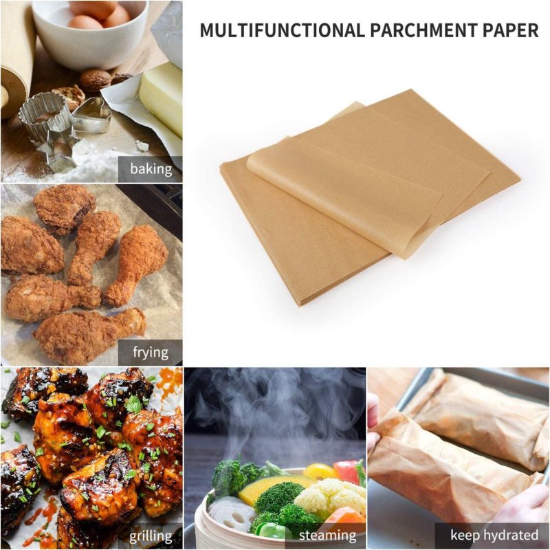 Kitchen & Dining |  Smartake 120 Pcs Parchment Paper Baking Sheets, 12 X 16 Inches Non-Stick Precut Baking Parchment, Suitable For Baking Grilling Air Fryer Steaming Bread Cup Cake Cookie And More (White) Bakeware Bakeware