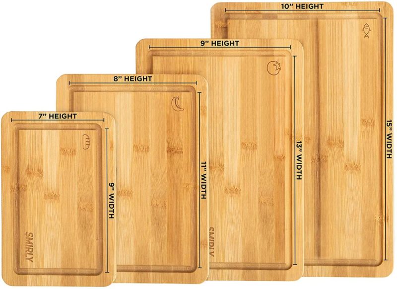 Kitchen & Dining |  Smirly Bamboo Cutting Board Set: Wood Cutting Boards For Kitchen, Wood Cutting Board Set, Chopping Board Set, Wooden Cutting Boards For Kitchen Large Wooden Cutting Board Set, Small Cutting Board Wood Cutlery & Knife Accessories Cutlery & Knife Accessories