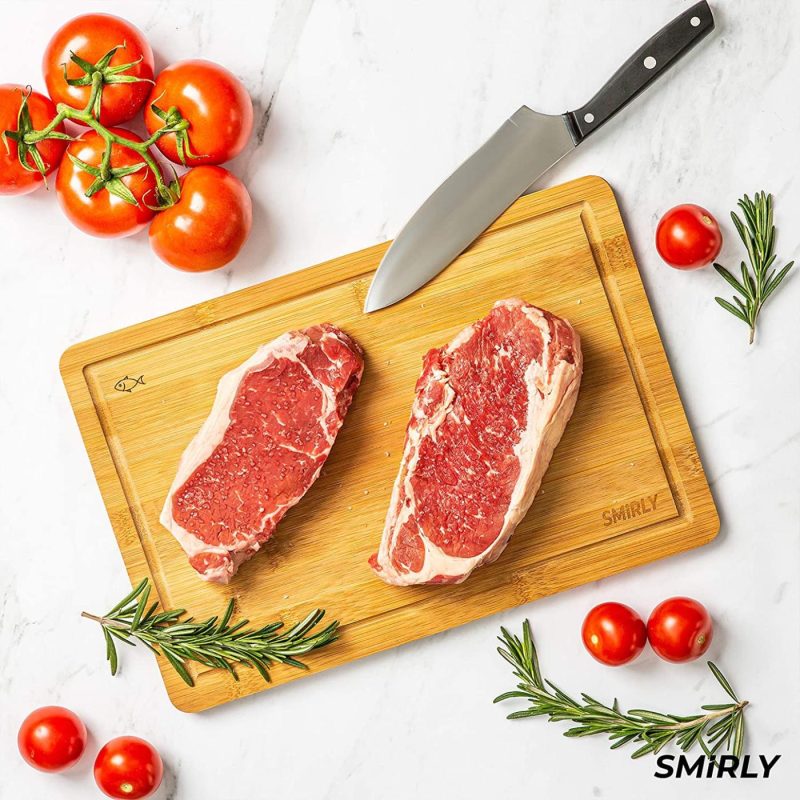 Kitchen & Dining |  Smirly Bamboo Cutting Board Set: Wood Cutting Boards For Kitchen, Wood Cutting Board Set, Chopping Board Set, Wooden Cutting Boards For Kitchen Large Wooden Cutting Board Set, Small Cutting Board Wood Cutlery & Knife Accessories Cutlery & Knife Accessories