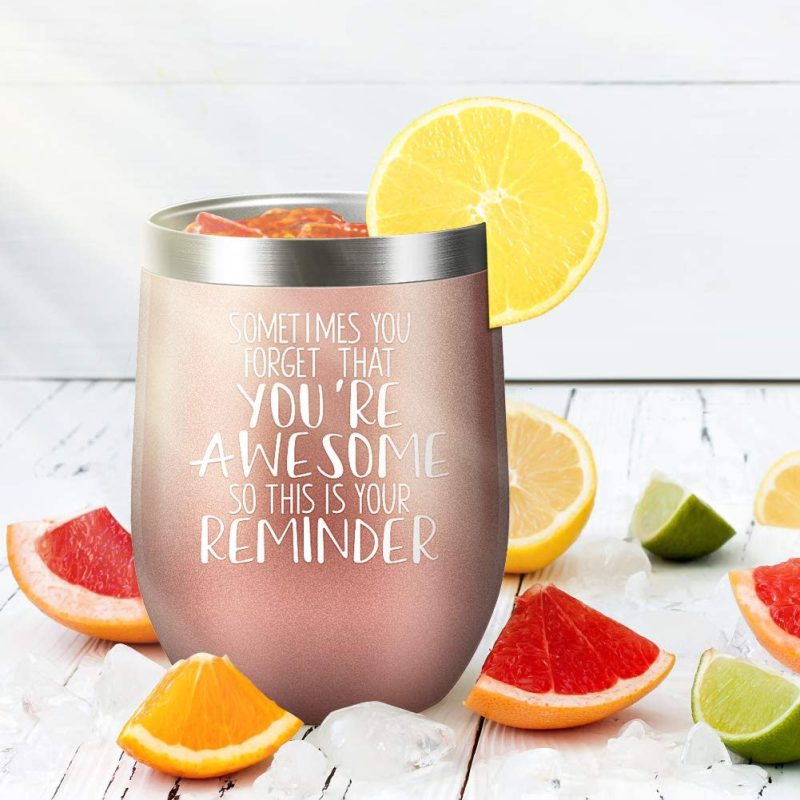 Kitchen & Dining |  Sometimes You Forget That You Are Awesome – Thank You Gifts, Funny Inspirational Birthday Graduation Gifts For, Men, Coworker, Friends – Vacuum Insulated Tumbler With Keychain Blue 12Oz Home Decor & Cleaning Kitchen & Dining