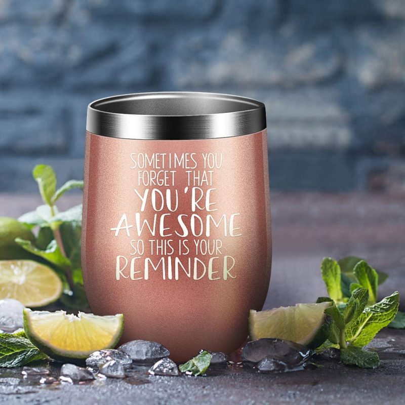 Kitchen & Dining |  Sometimes You Forget That You Are Awesome – Thank You Gifts, Funny Inspirational Birthday Graduation Gifts For, Men, Coworker, Friends – Vacuum Insulated Tumbler With Keychain Blue 12Oz Home Decor & Cleaning Kitchen & Dining