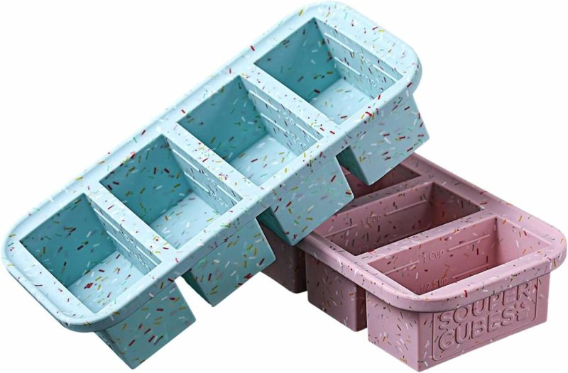 Kitchen & Dining |  Souper Cubes 1-Cup Extra-Large Silicone Freezing Tray With Lid Home Decor & Cleaning Aqua