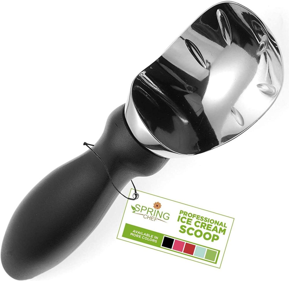 Kitchen & Dining |  Spring Chef Ice Cream Scoop With Comfortable Handle Home Decor & Cleaning black