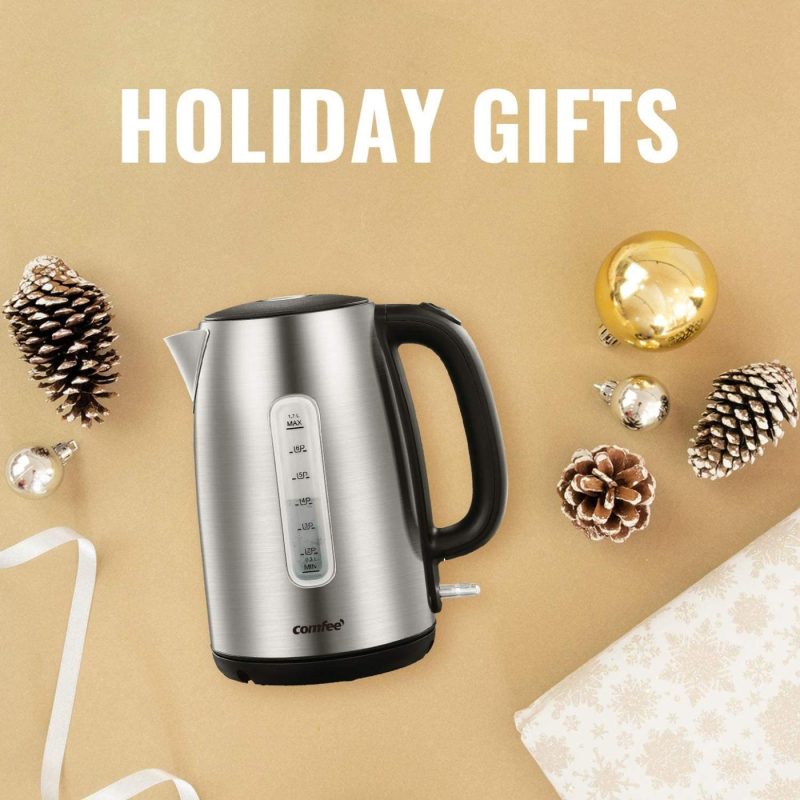 Kitchen & Dining |  Stainless Steel Cordless Electric Kettle. 1500W Fast Boil With Led Light, Auto Shut-Off And Boil-Dry Protection. 1.7 Liter Coffee, Tea & Espresso Appliances Coffee, Tea & Espresso Appliances