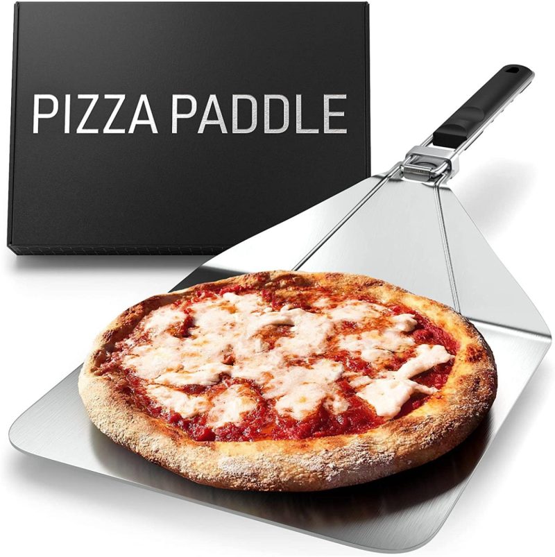 Kitchen & Dining |  Stainless Steel Folding Pizza Peel – For Professional, Pizzeria-Standard Results At Home – Kensington London Space-Saving, Ergonomic Handle, Corrosion-Resistant Metal Turning Paddle – 10 Inch Home Decor & Cleaning Kensington London