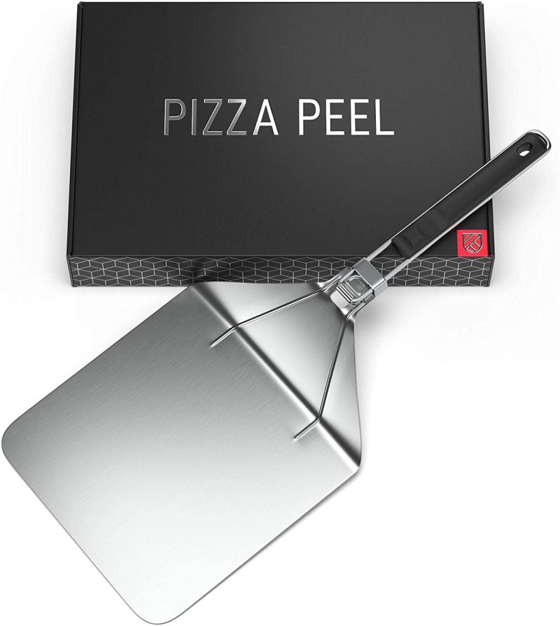 Kitchen & Dining |  Stainless Steel Folding Pizza Peel – For Professional, Pizzeria-Standard Results At Home – Kensington London Space-Saving, Ergonomic Handle, Corrosion-Resistant Metal Turning Paddle – 10 Inch Home Decor & Cleaning Kensington London