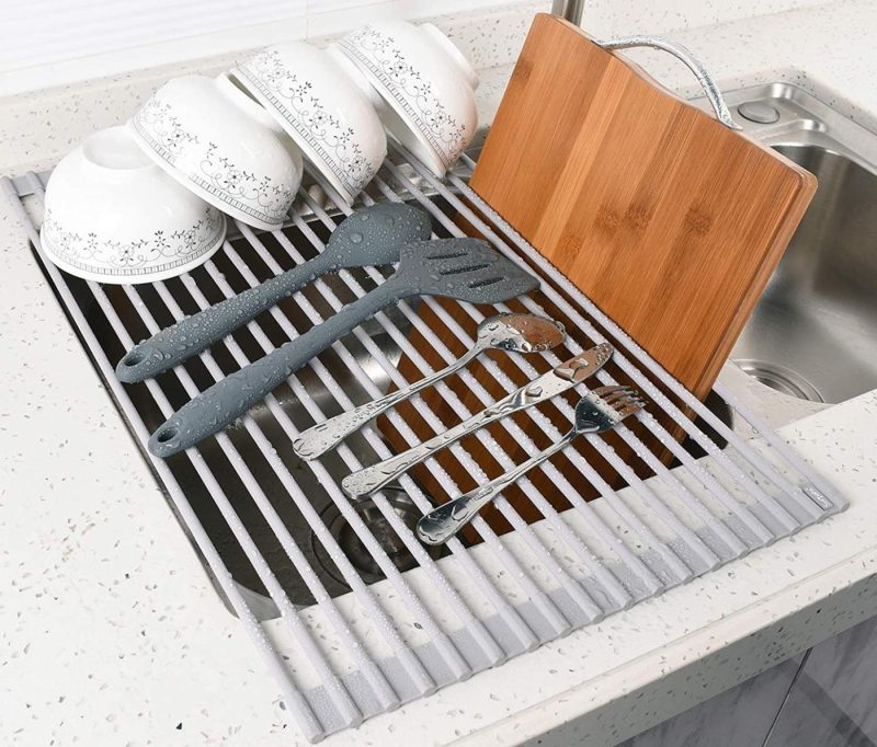 Kitchen & Dining |  Surpahs Over The Sink Multipurpose Roll-Up Dish Drying Rack Home Decor & Cleaning Kitchen & Dining