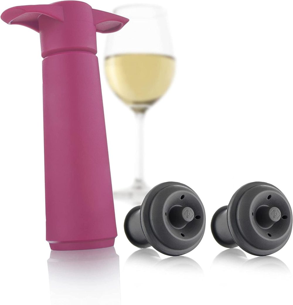 Kitchen & Dining |  The Original Vacu Vin Wine Saver With 2 Vacuum Stoppers, Pink Home Decor & Cleaning Kitchen & Dining