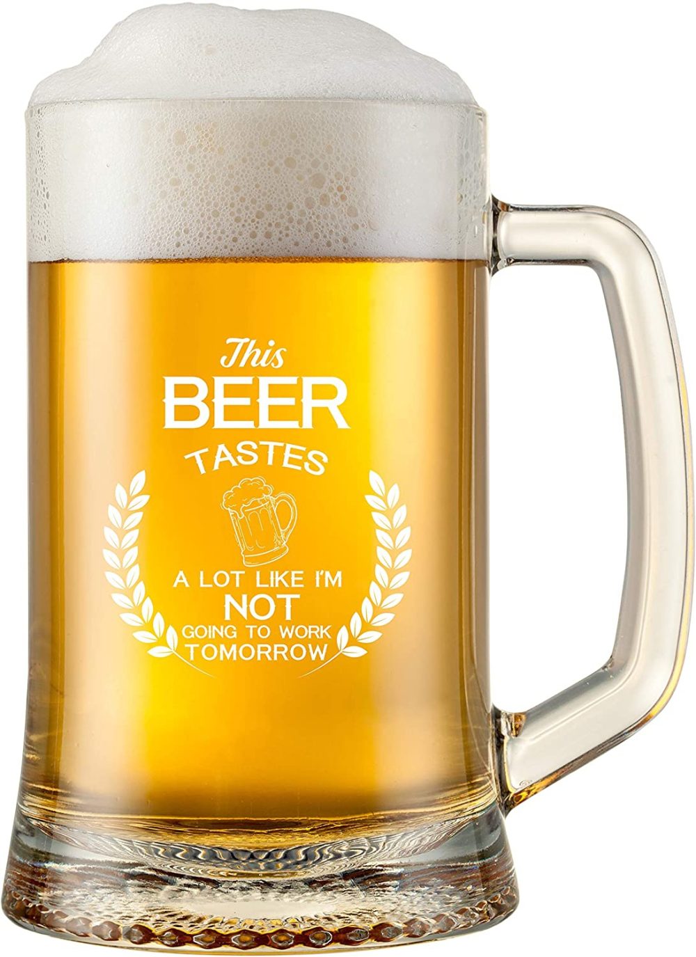 Kitchen & Dining |  This Beer Tastes A Lot Like I’M Not Going To Work Tomorrow – Funny Beer Glasses For Boyfriend Dad Husband Or Brother – Novelty Retirement Beer Lover Gift Idea For Men Coworker Best Friend – 15 Oz Mug Bar Tools & Drinkware Bar Tools & Drinkware