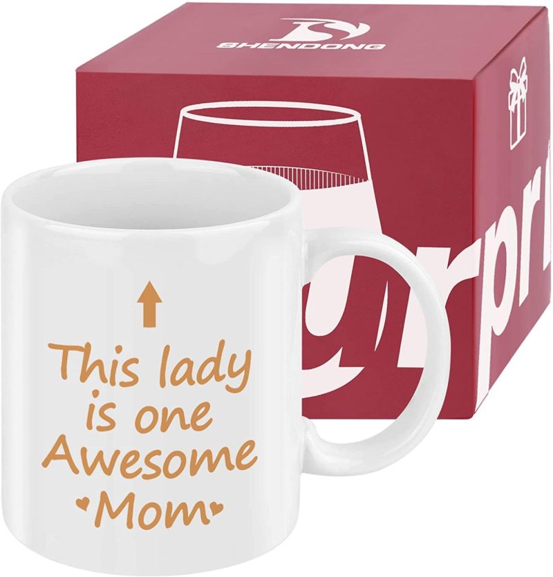 Kitchen & Dining |  This Lady Is One Awesome Mom Coffee Mug Awesome Mom Gifts Birthday Mothers Day Christmas Gifts For Mom From Daughter Son 11 Ounce Dining & Entertaining Dining & Entertaining