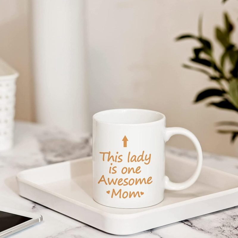 Kitchen & Dining |  This Lady Is One Awesome Mom Coffee Mug Awesome Mom Gifts Birthday Mothers Day Christmas Gifts For Mom From Daughter Son 11 Ounce Dining & Entertaining Dining & Entertaining