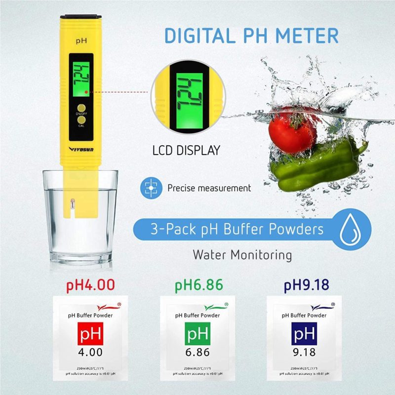 Kitchen & Dining |  Vivosun Ph Meter Digital Ph Tester Pen For Water Home Brewing & Wine Making Home Brewing & Wine Making