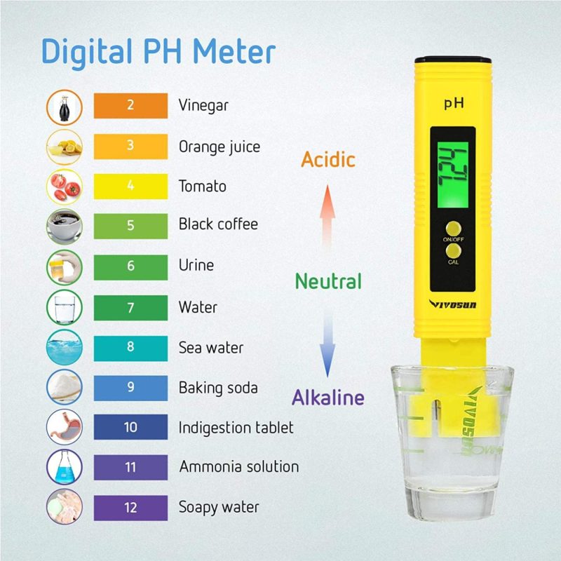 Kitchen & Dining |  Vivosun Ph Meter Digital Ph Tester Pen For Water Home Brewing & Wine Making Home Brewing & Wine Making