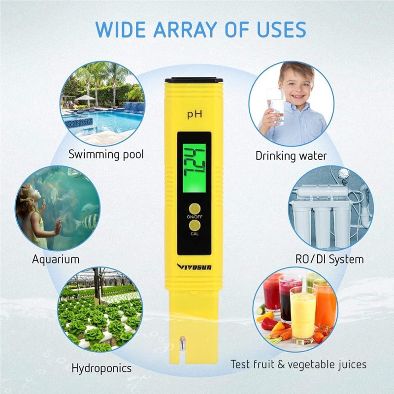 Kitchen & Dining |  Vivosun Ph Meter Digital Ph Tester Pen For Water Home Brewing & Wine Making Home Brewing & Wine Making