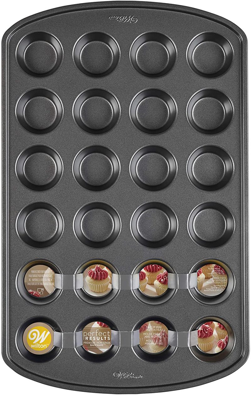 Kitchen & Dining |  Wilton Perfect Results Premium Non-Stick Mini Muffin Pan & Mini Cupcake Pan, 24-Cavity, Steel Bakeware Bakeware