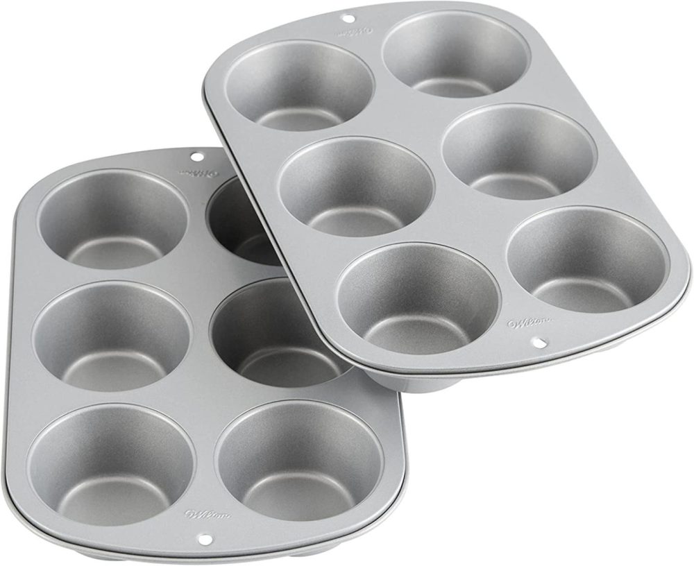 Kitchen & Dining |  Wilton Recipe Right Non-Stick 6 Cup Jumbo Muffin Pan, Set Of 2 Bakeware Bakeware