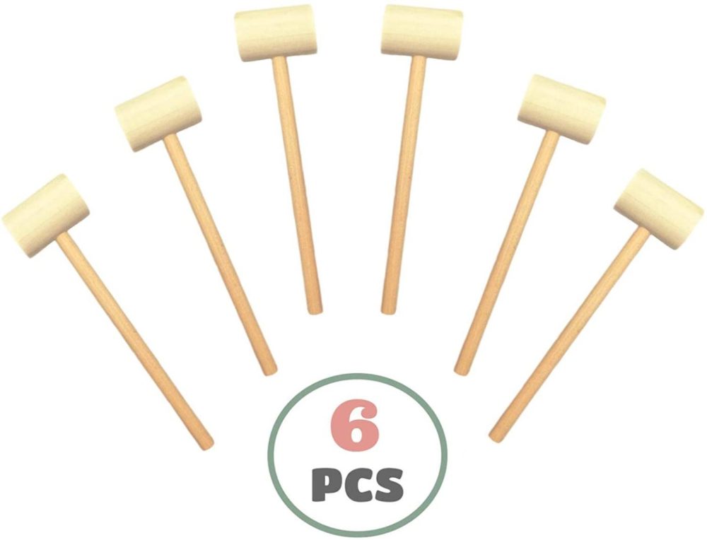 Kitchen & Dining |  Wood Mallet, Wooden Hammers Mini Wooden Mallet, 6 Pcs Crab Mallets Natural Hardwood Lobster Hammers For Cracking Shellfish Seafood Tools Fits Crab Mallet/Lobster Hammer Wood (Natural Wood Color) Home Decor & Cleaning Kitchen & Dining